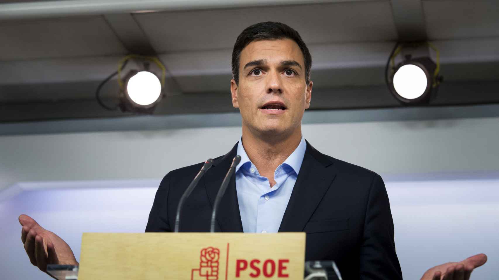 Pedro Sánchez, en Ferraz en sus últimas semanas como líder del PSOE.