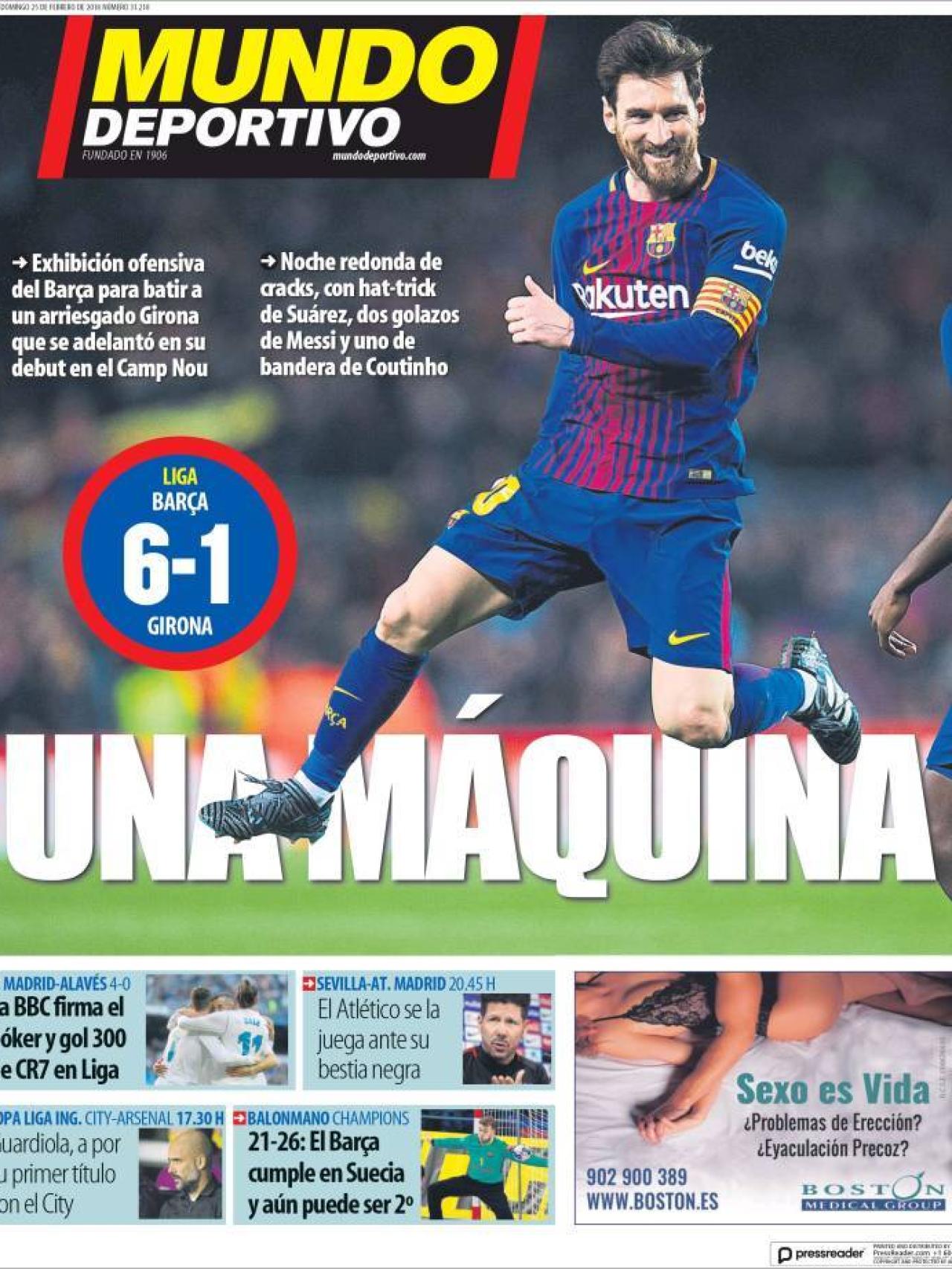 Las Portadas De La Prensa Deportiva Del Domingo De Febrero