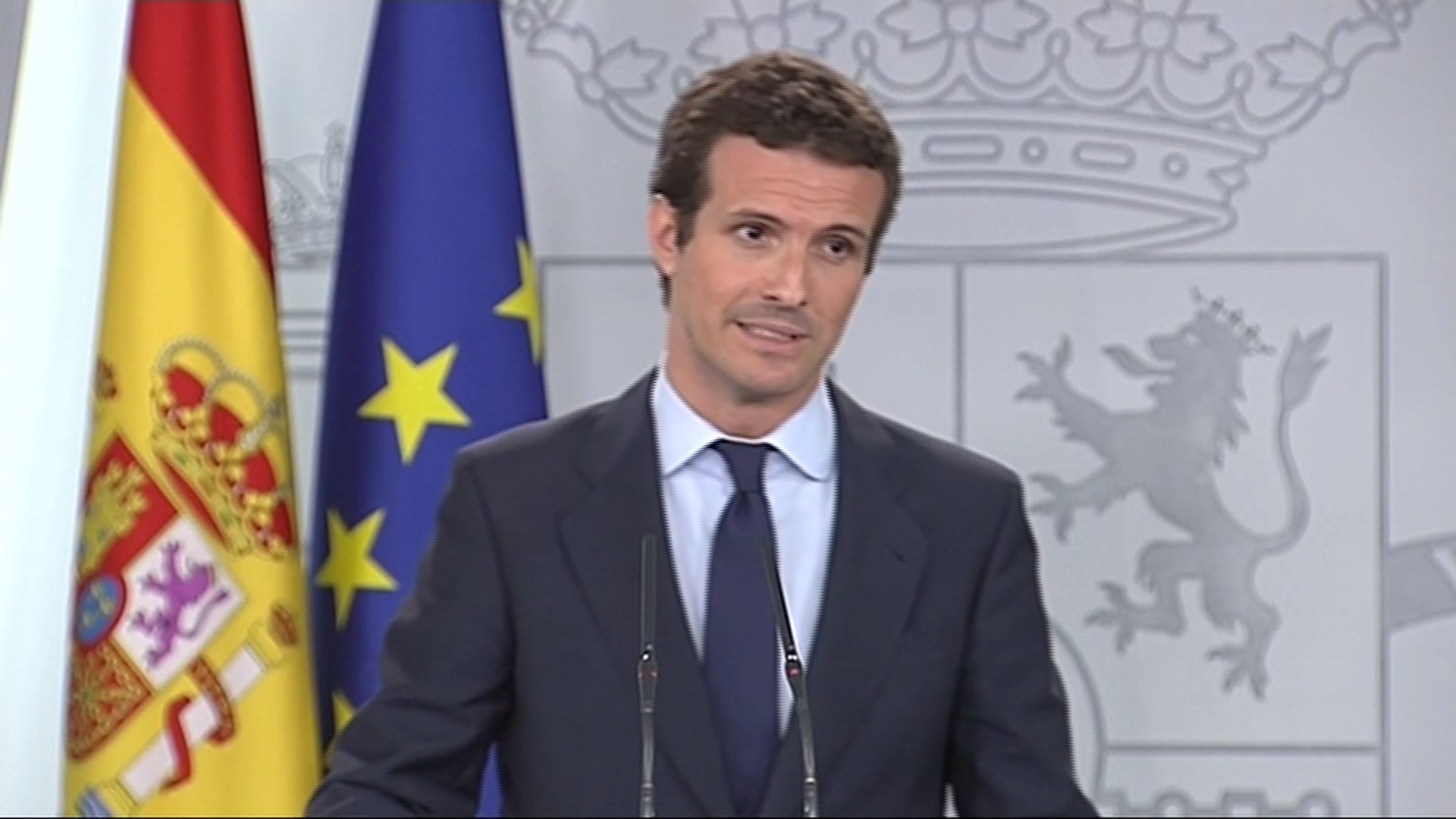 Casado comparece tras su encuentro con Pedro Sánchez