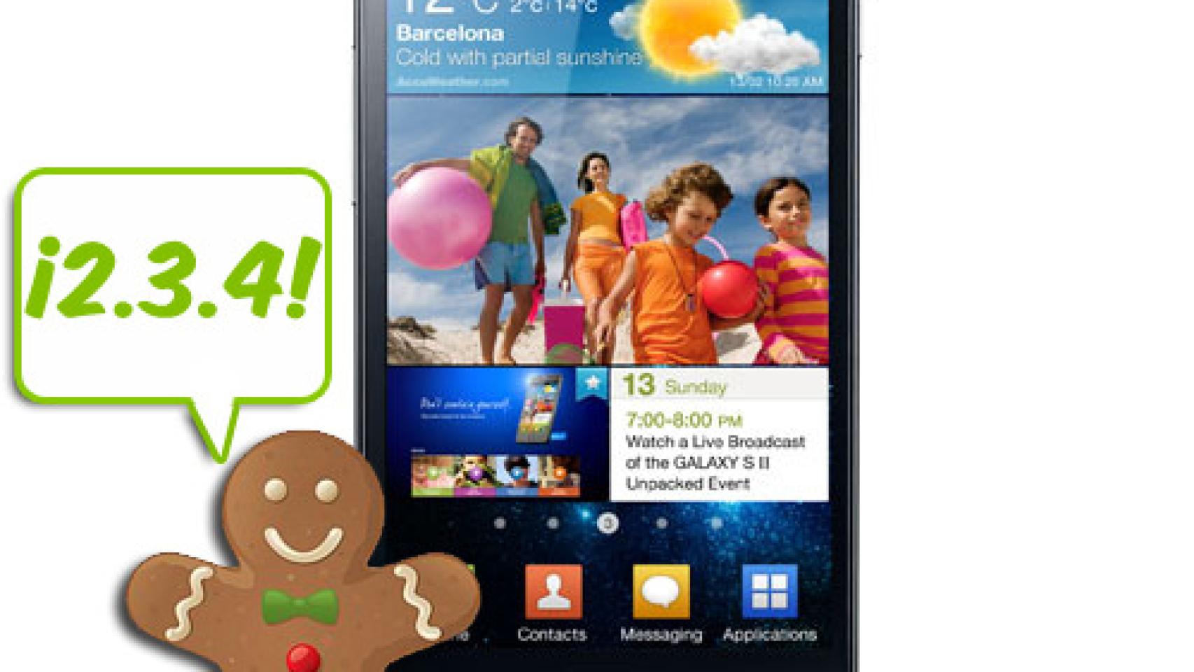 ¿Quieres Gingerbread (Android 2.3.4) en tu Samsung Galaxy S II (GT-i9100)?