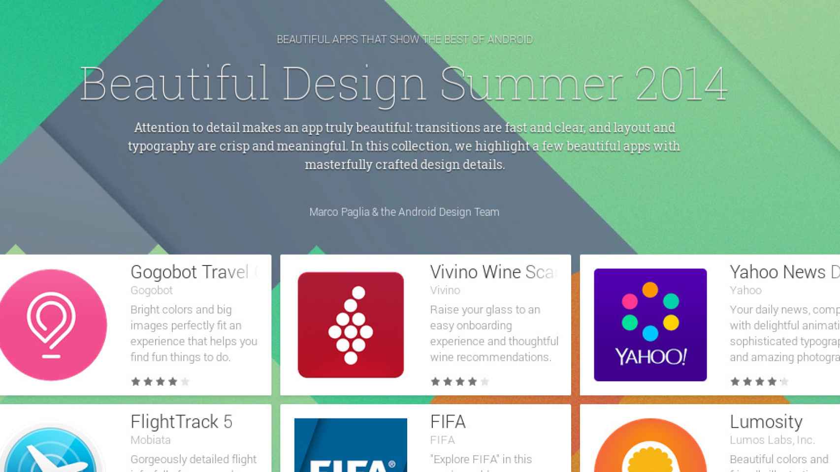 Google selecciona las 11 apps del verano con mejor diseño