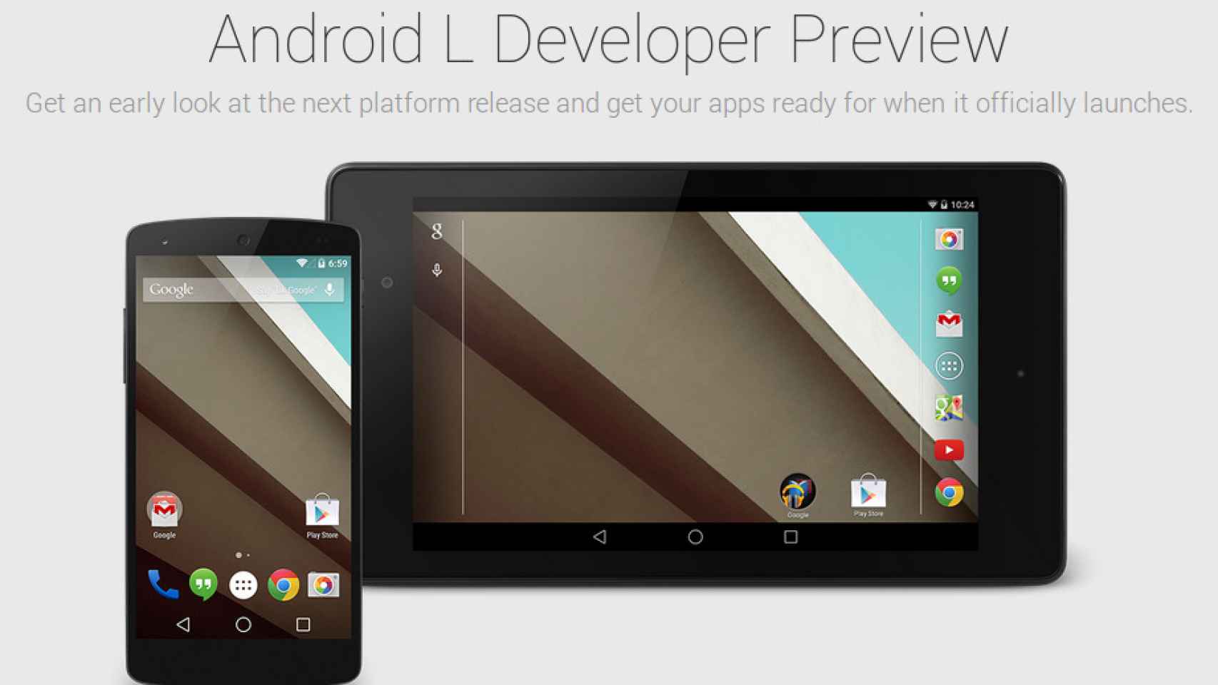 Ya disponible para descargar Android L Developer Preview