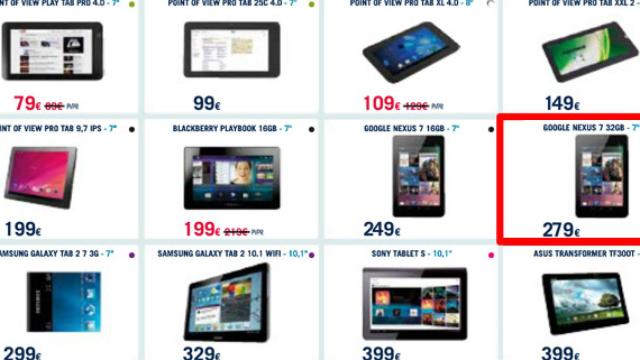 Nexus 7 de 32GB confirmada: disponibilidad y precio