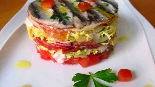 Timbal ensalada anchoa marinada 0