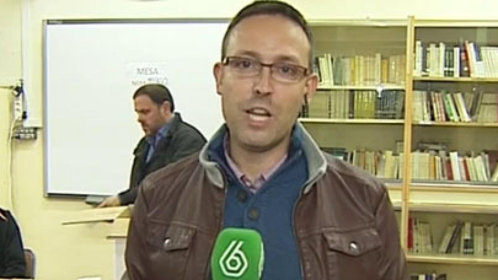 'laSexta Noticias' caza en directo a Oriol Junqueras contando votos