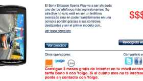 Precios del Sony Ericsson Xperia Play en The Phone House con Orange y Yoigo
