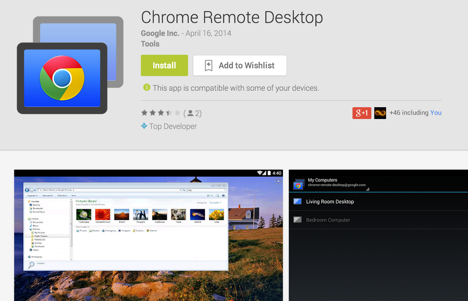 Chrome Remote desktop