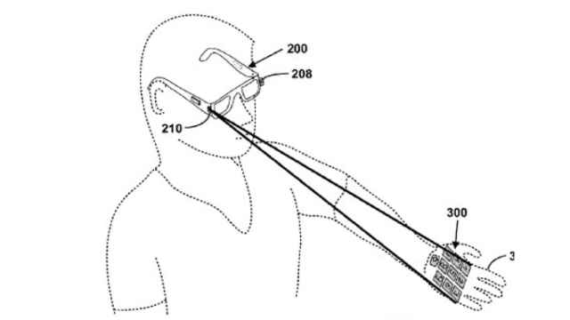 Una patente nos descubre el posible teclado virtual de Project Glass