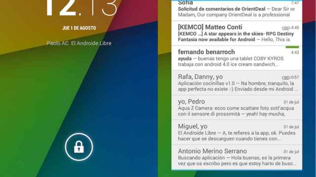 Android 4.3 dice adiós a la duplicidad del reloj en la pantalla de bloqueo