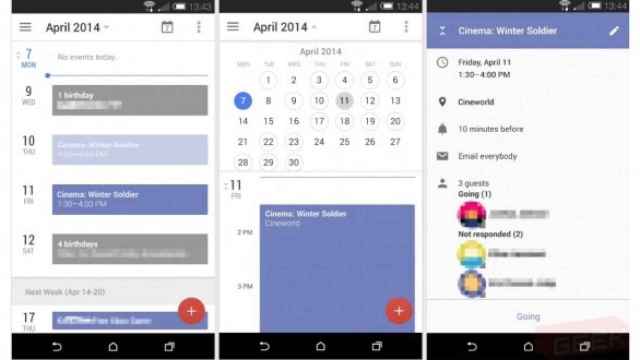 Imágenes de un nuevo Google Calendar muestran el posible nuevo diseño de Android