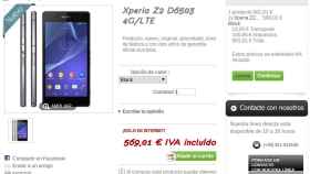 Oferta: Sony Xperia Z2 por 569€