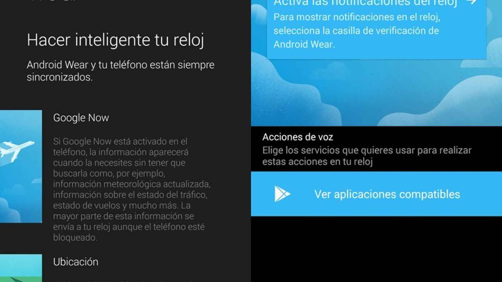 Android Wear ya está listo: aplicación oficial y sección de apps compatibles en Google Play
