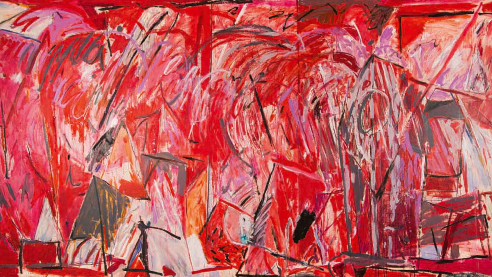 Miguel Ángel Campano: 'La vorágine. Abstracción en rojo', 1980. Museo de Bellas Artes de Murcia