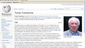 Image: Wikipedia da por ganador a Tranströmer