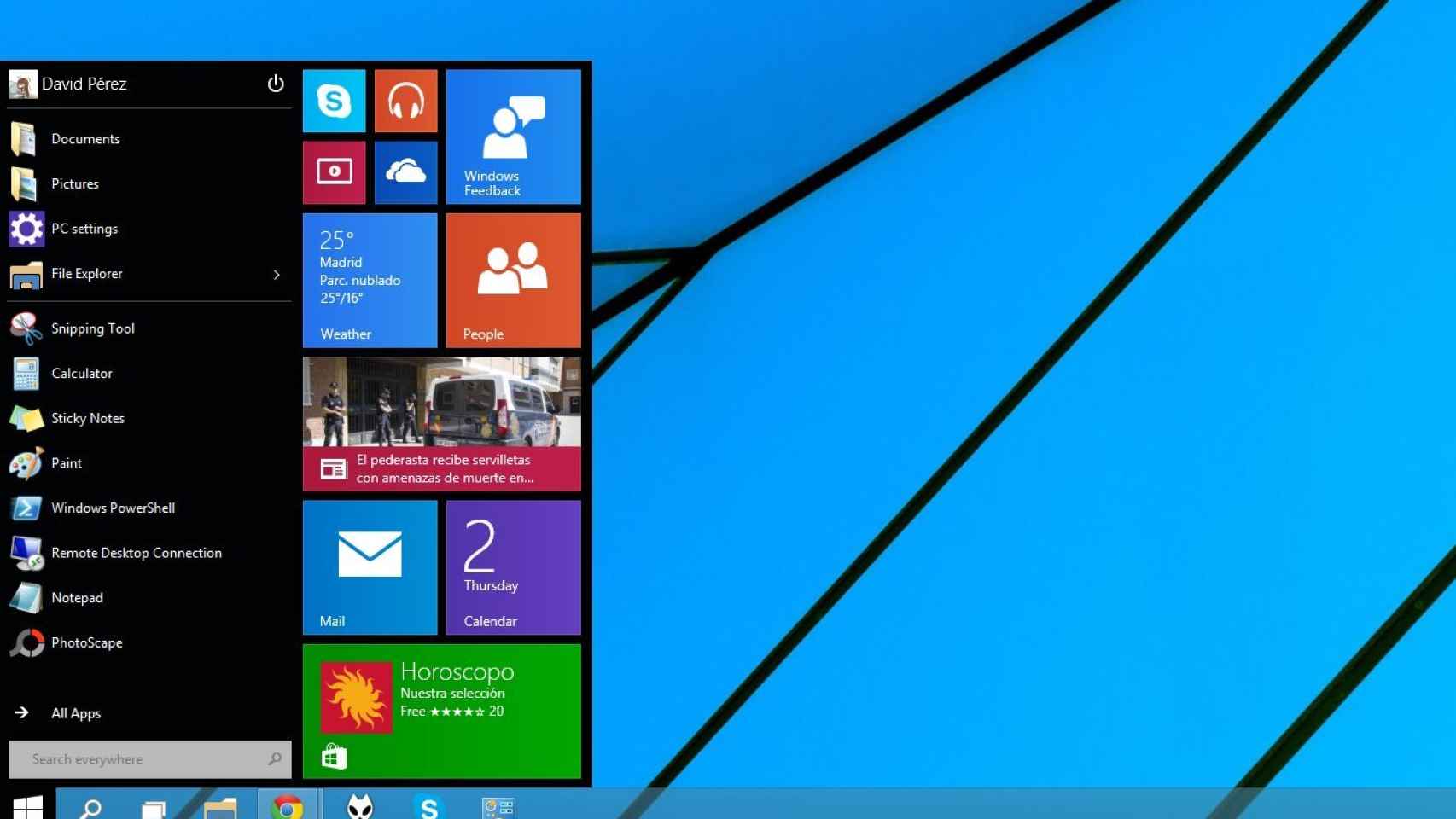Windows Technical Preview -Start