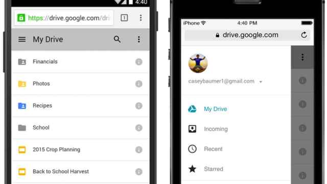 Google Drive actualiza su sitio web para móviles con Material Design