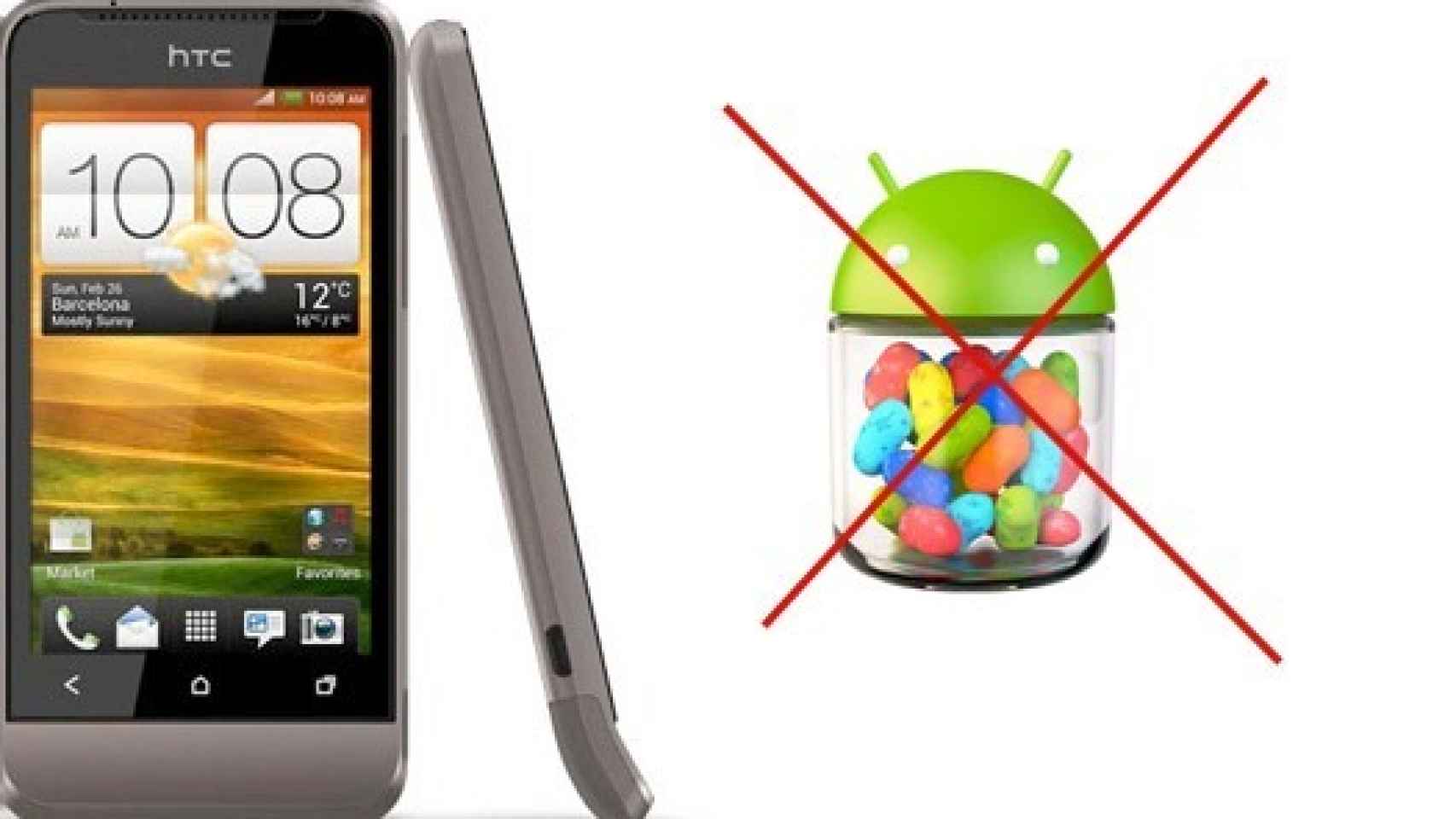 Los teléfonos HTC solo recibirán Android 4.1 Jelly Bean si tienen más de 512 Mb de RAM