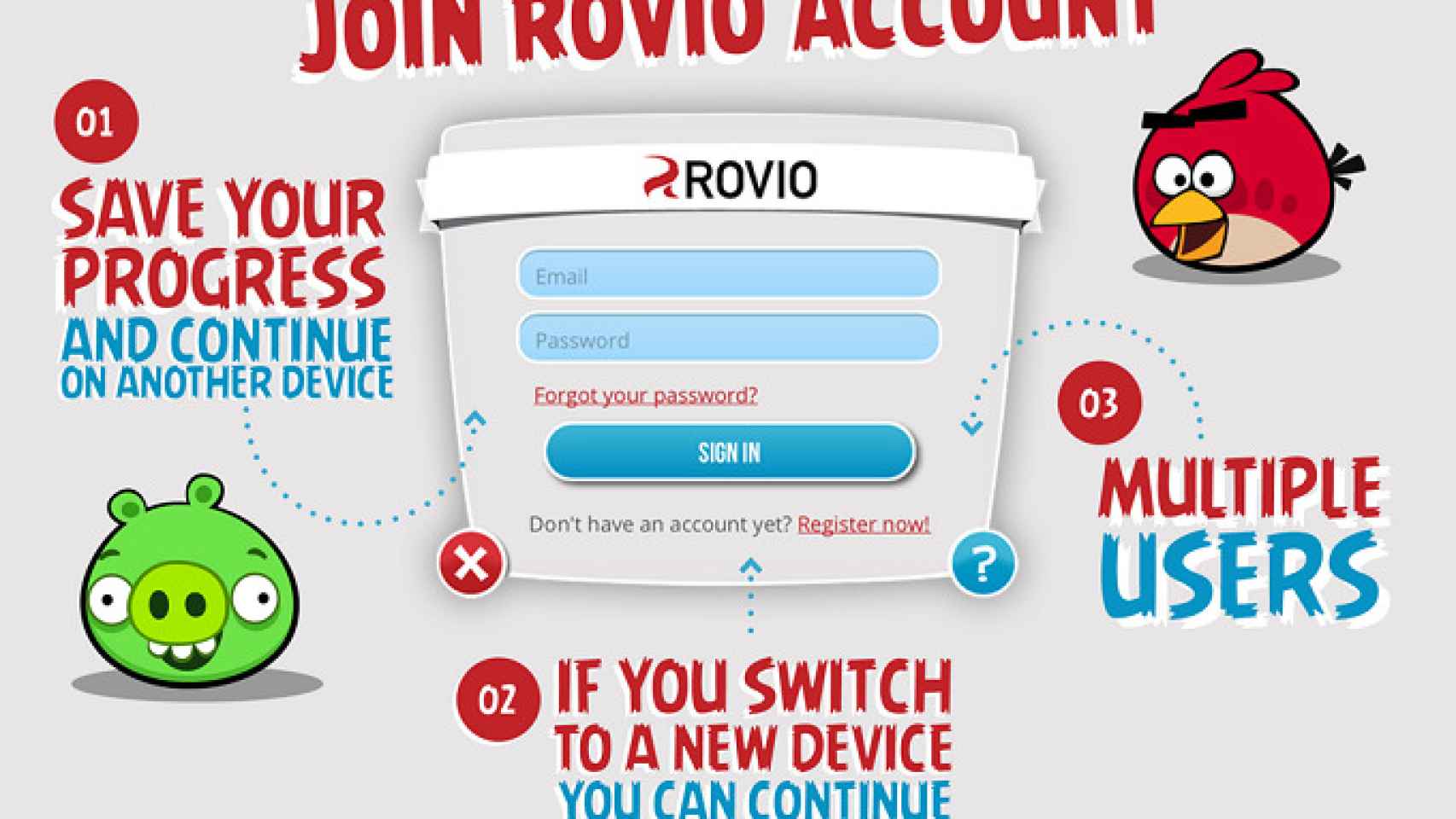 Rovio Account: Sincronización de partidas y juegos entre dispositivos
