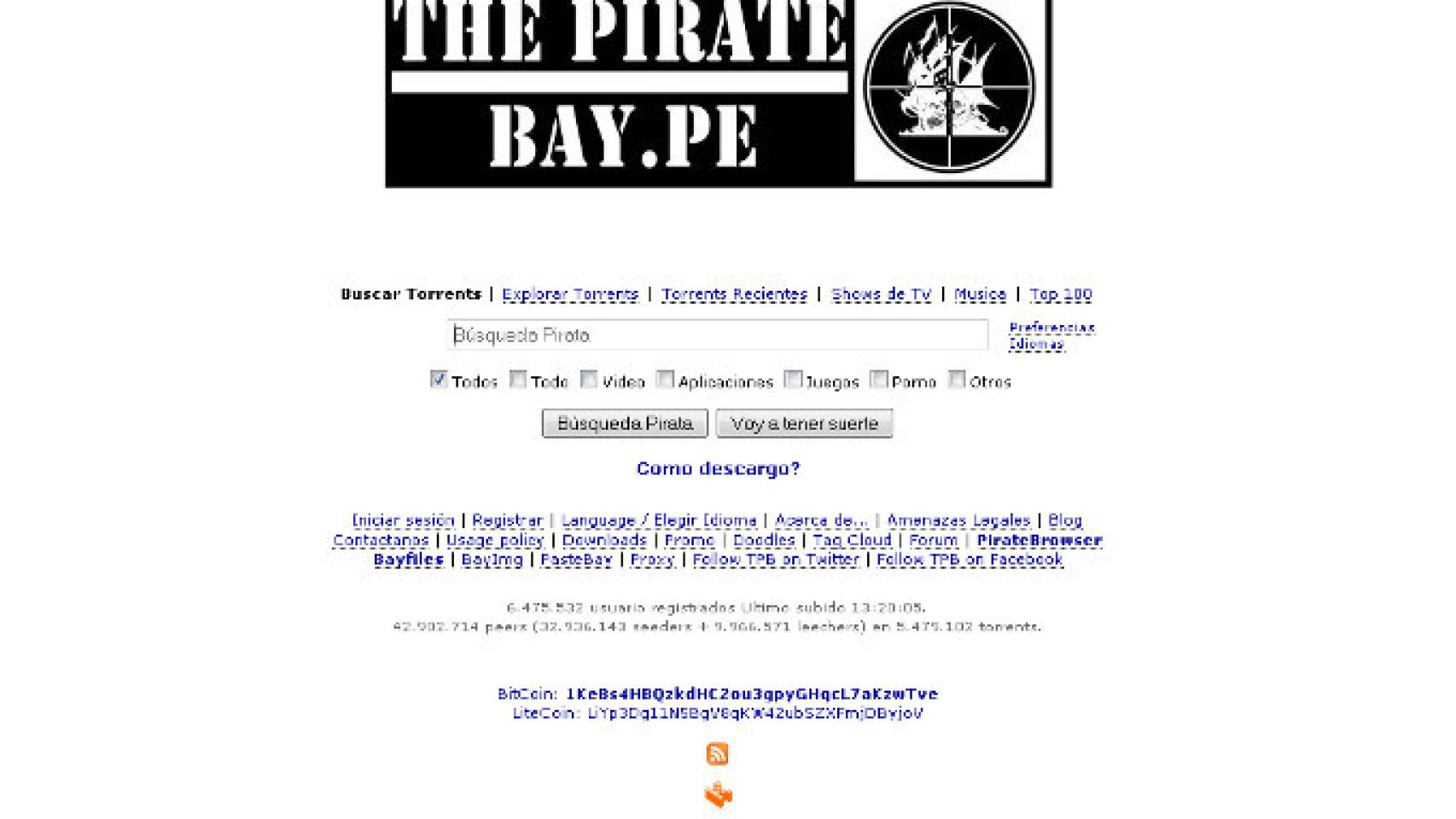 Vuelve The Pirate Bay