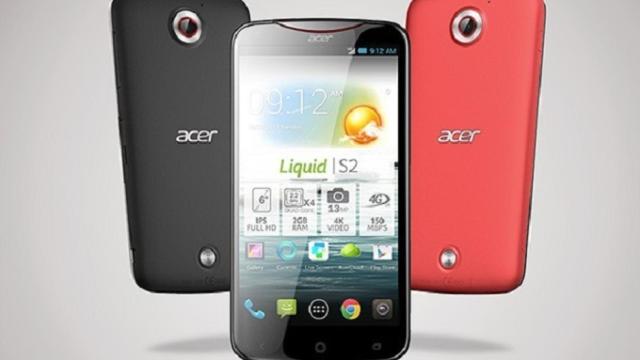 Acer Liquid S2: Snapdragon 800, pantalla de 6″ y primer móvil con grabación de vídeo 4K