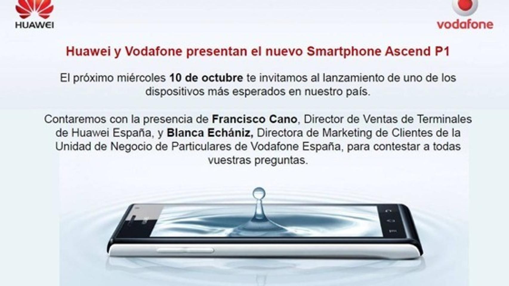Huawei y Vodafone presentan el Ascend P1 en España