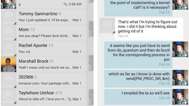 Sliding SMS, la aplicación de mensajes de CyanogenMod estilo Hangouts disponible para todos