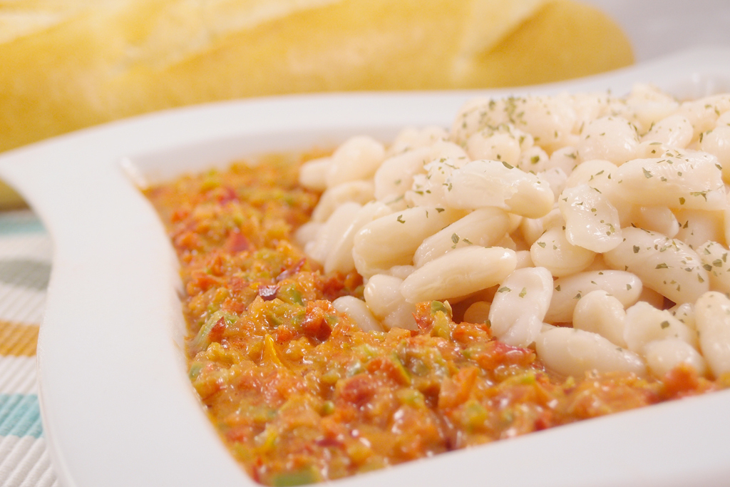 Ensalada de alubias con vinagreta