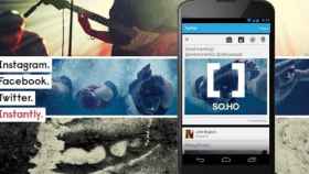 Facebook, Twitter e Instagram en la pantalla de Inicio de tu Android con SO.HO
