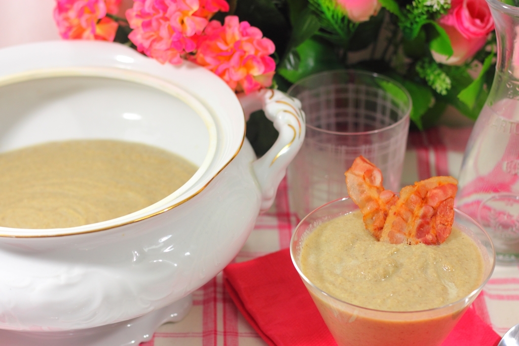 Crema de champiñones ligera