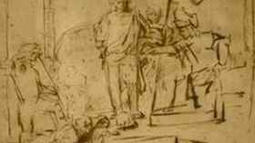 Image: Robado el dibujo de Rembrandt titulado El juicio