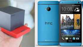 Nuevo altavoz HTC Boombass y HTC One y One Mini en azul