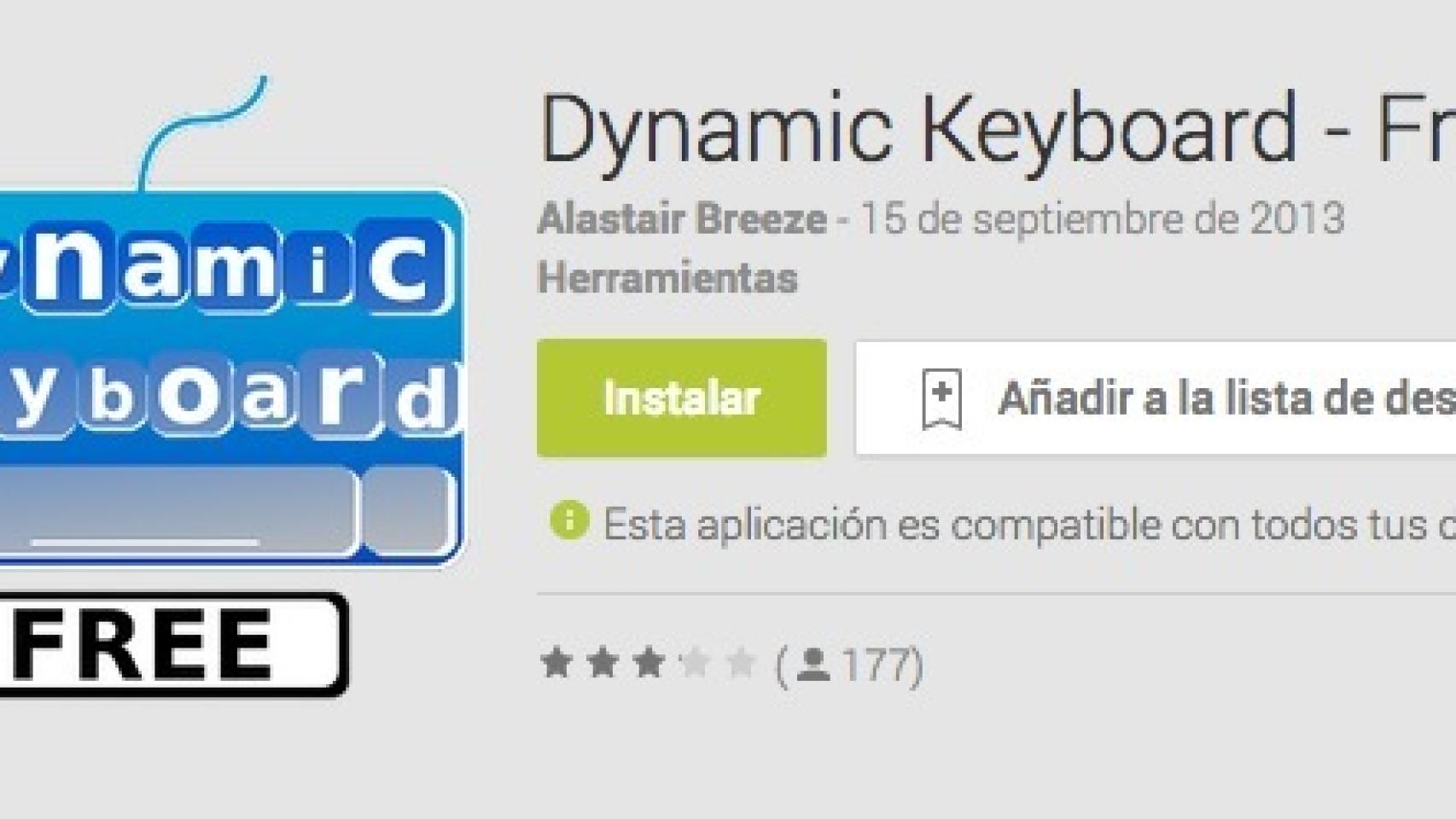 Dynamic Keyboard, el teclado adaptable, ya disponible en Google Play