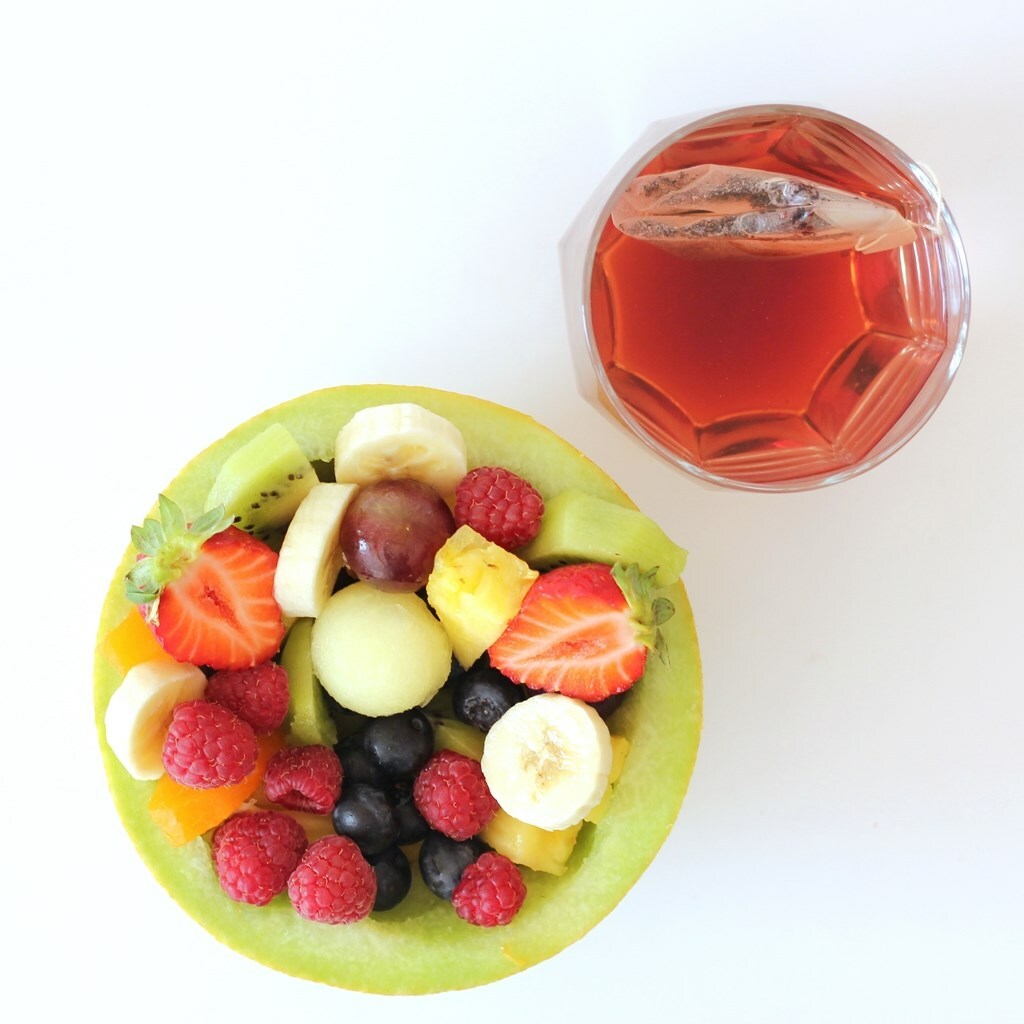 Melón relleno de fruta
