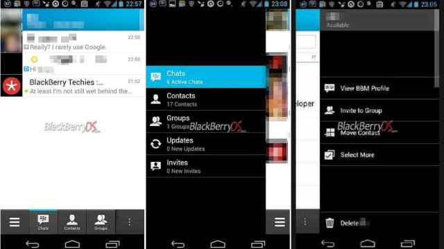 Blackberry Messenger para Android ya se muestra en imágenes de su primera Beta