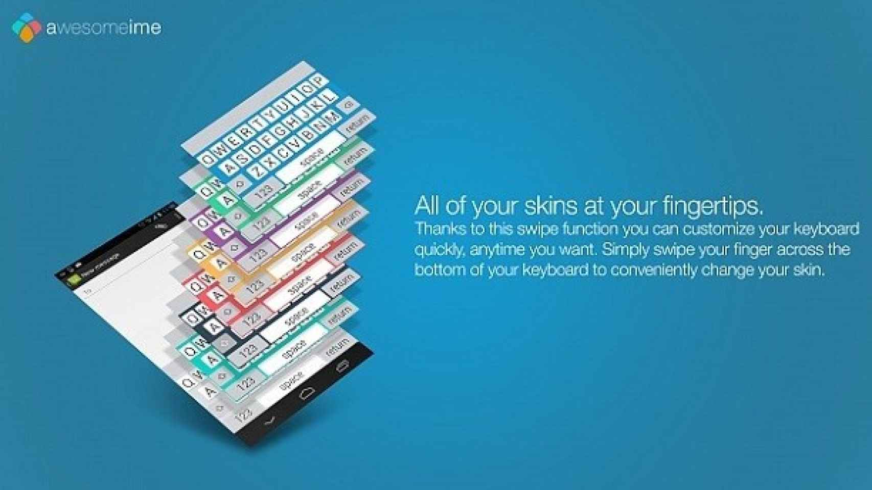 AwesomeIME FLAT; un nuevo teclado para tu android rápido y personalizable