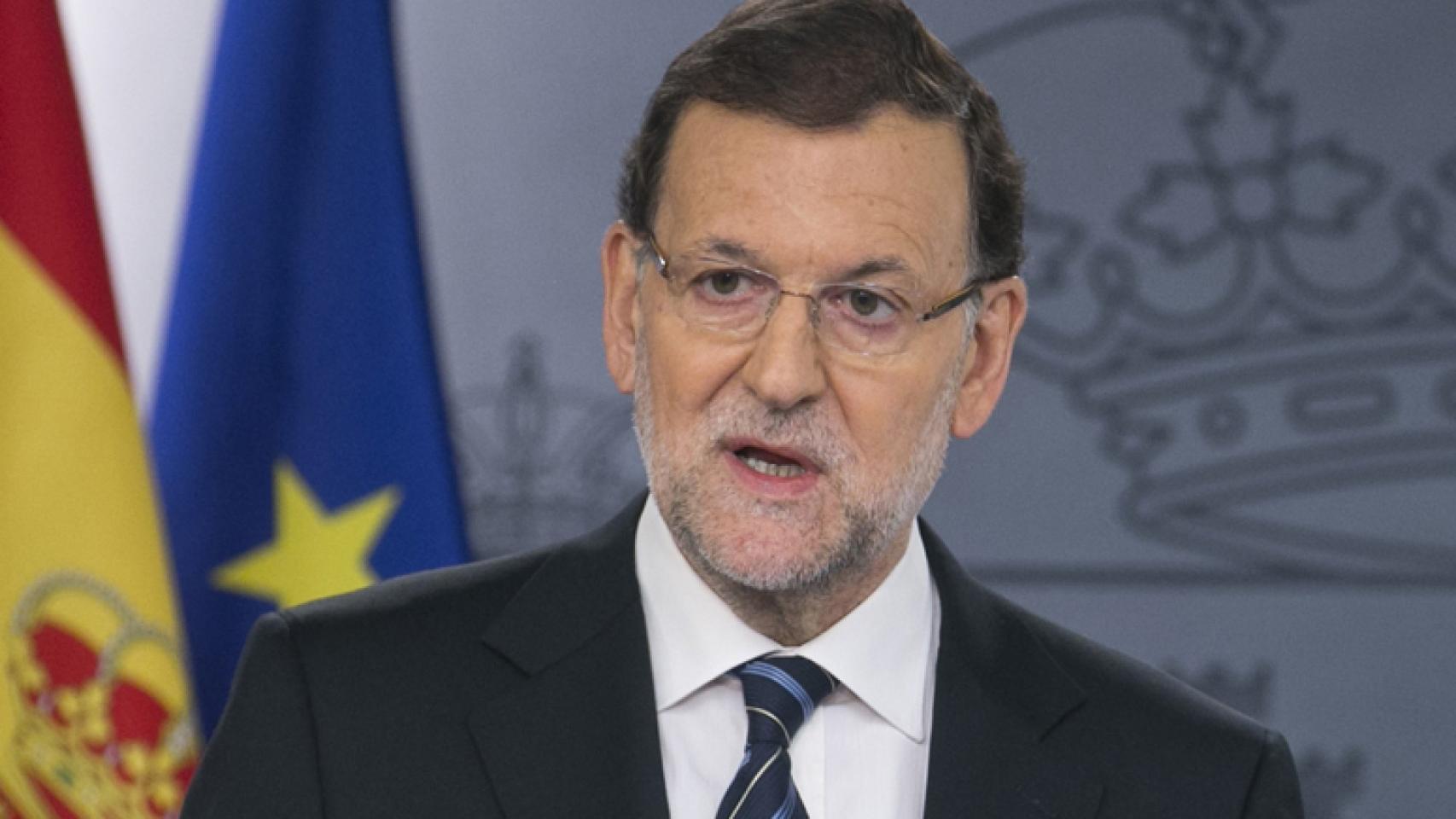 Mariano Rajoy durante su comparecencia. Fotografía: Moncloa