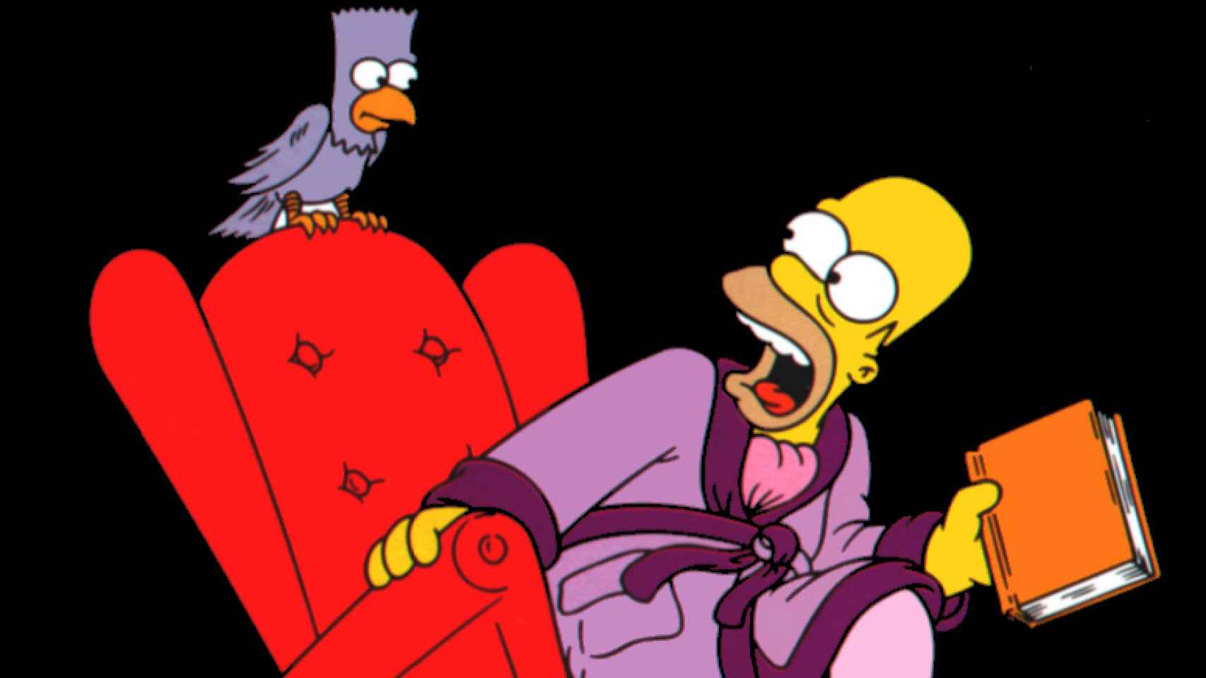 Bart y Homer Simpson parodian 'El cuervo' de Edgard Allan Poe