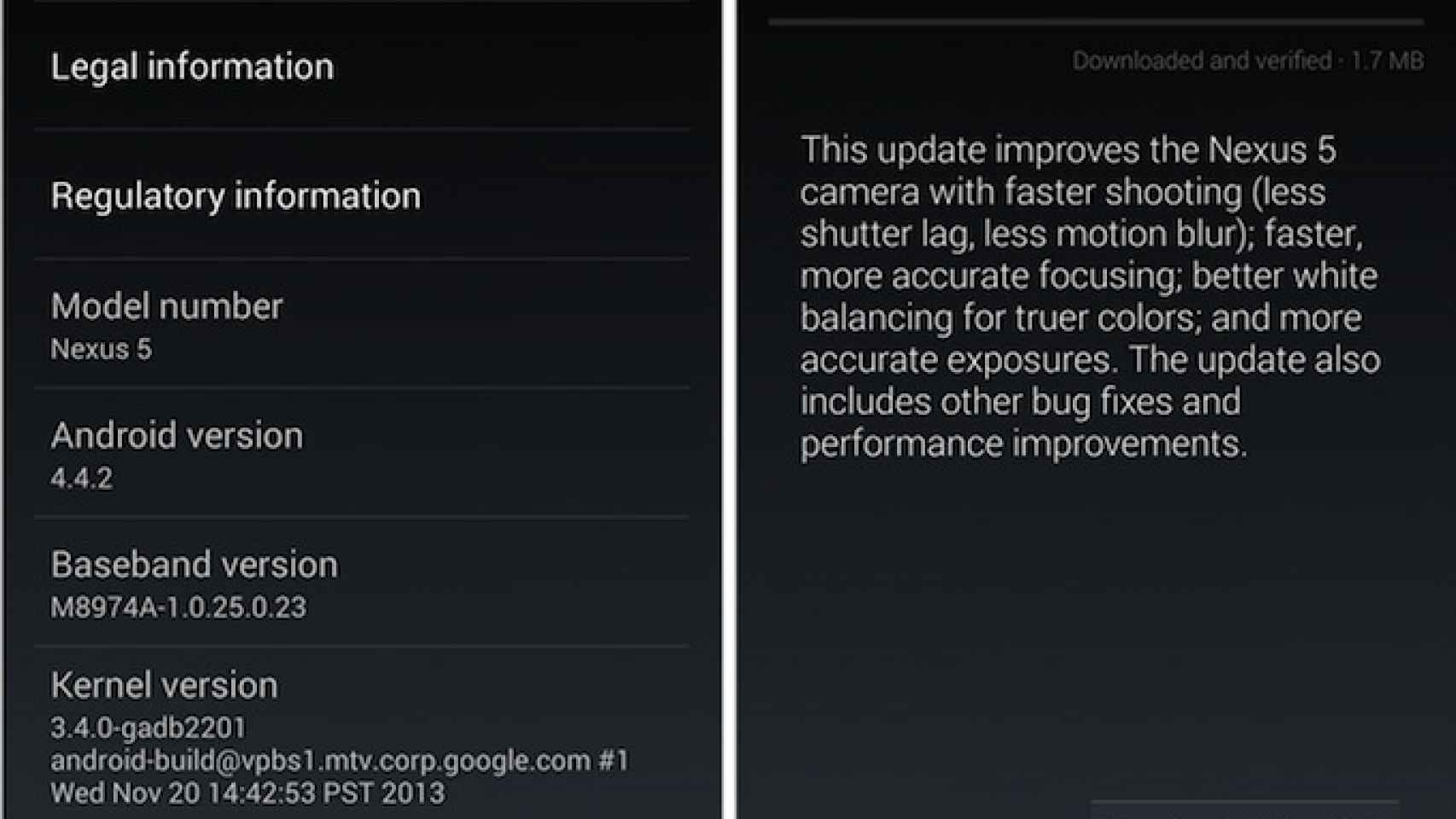 Android 4.4.2 ya disponible para descargar en tus dispositivos Nexus