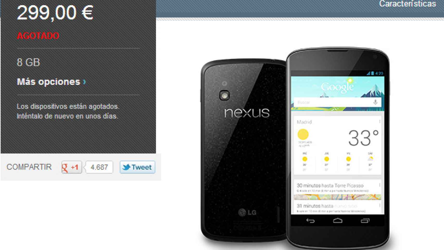Google da explicaciones sobre la venta del Nexus 4 y la culpa le cae a LG