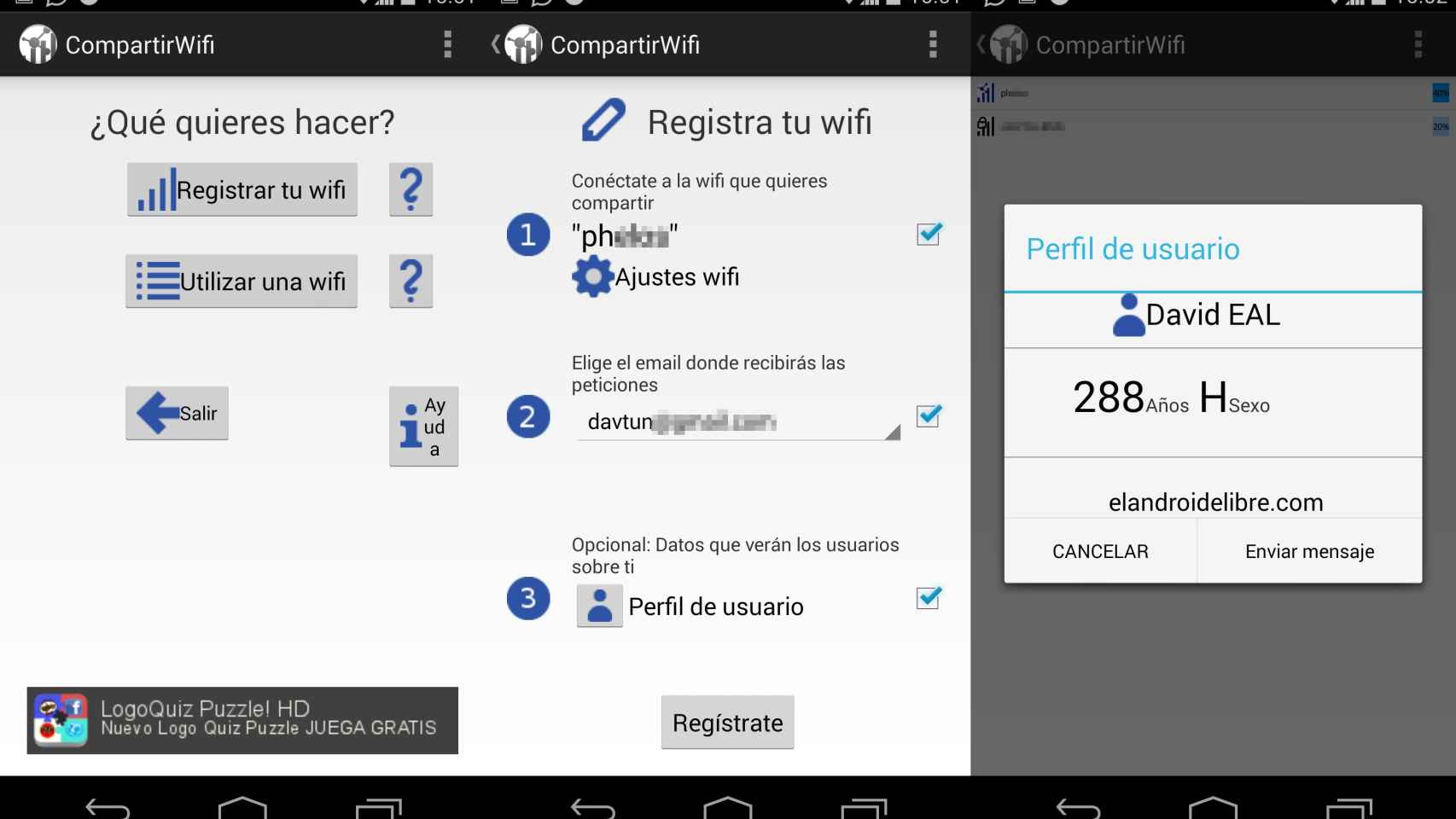 Conéctate a las redes WiFi cercanas y comunícate con sus propietarios con CompartirWifi