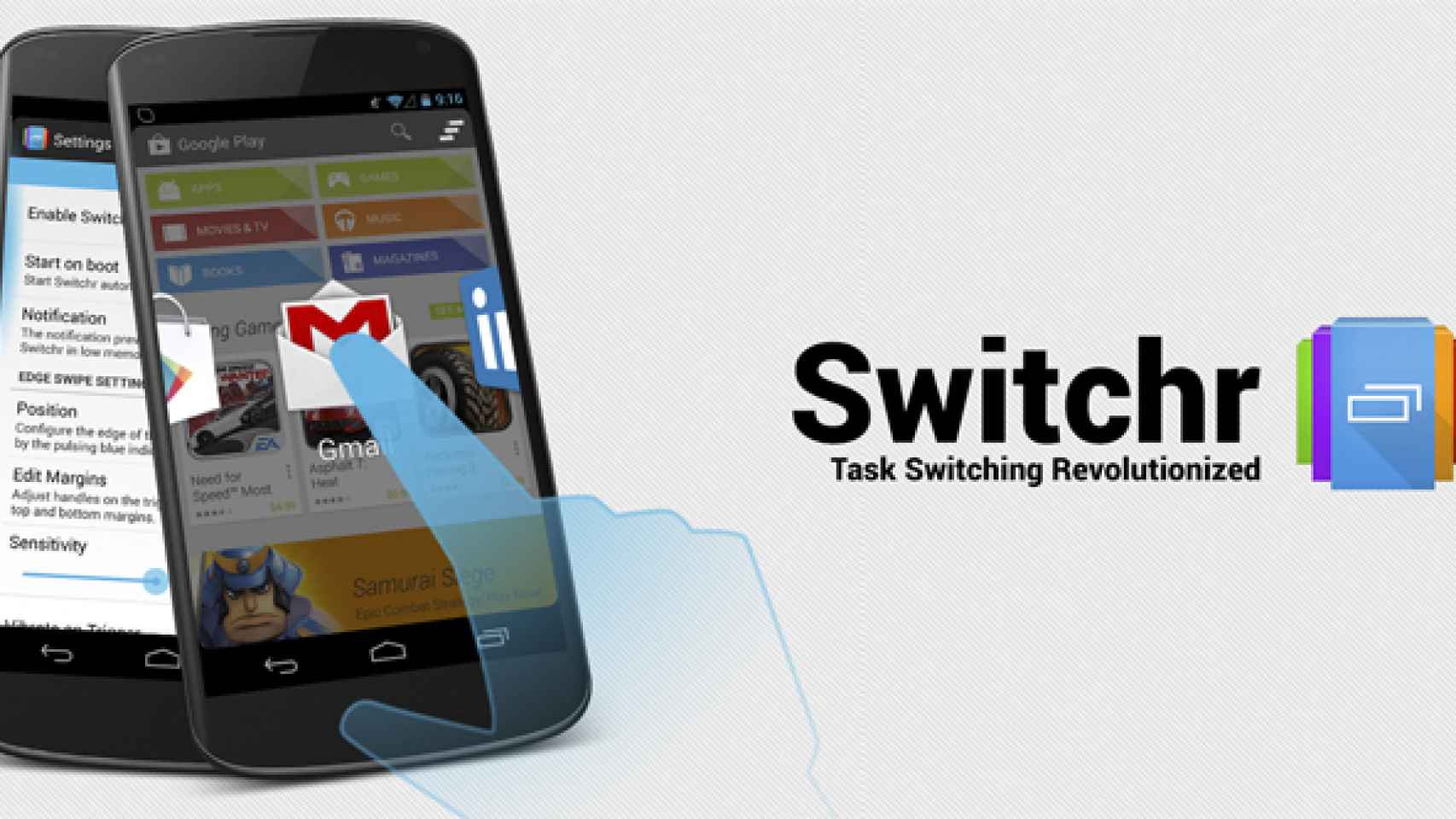 Switchr, multitarea entre aplicaciones mediante gestos
