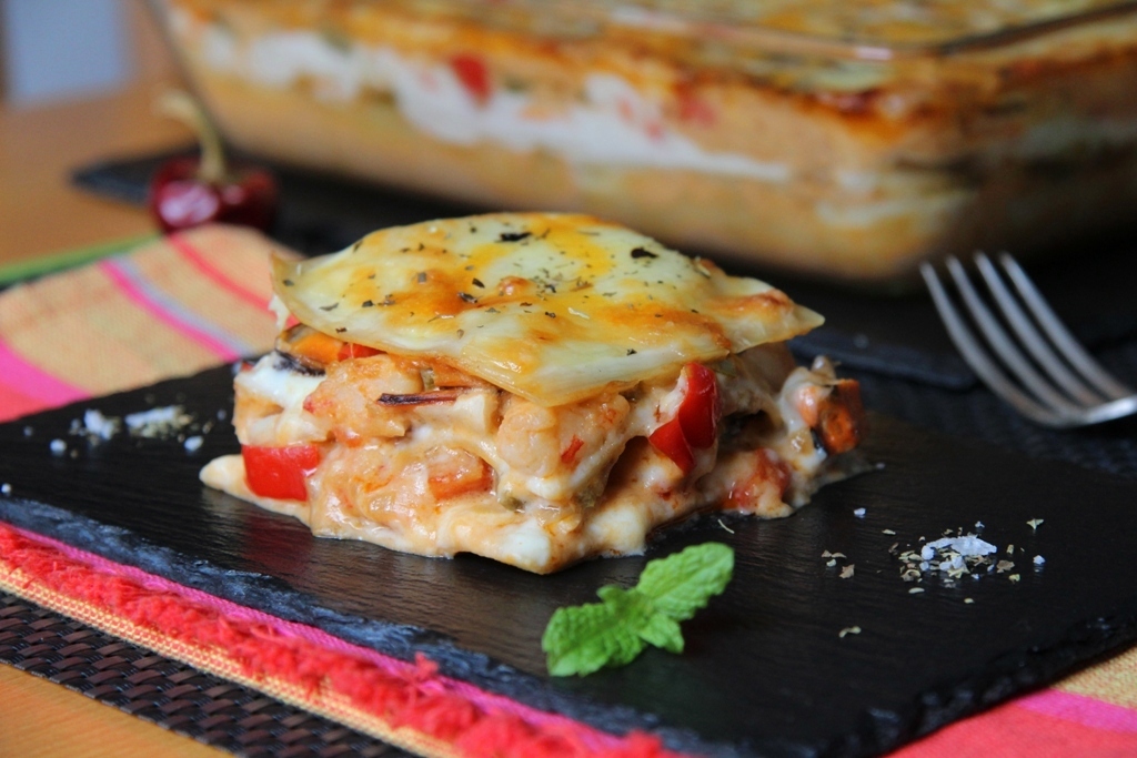 LASANA DE MERLUZA CON MEJILLONES Y GAMBONES 20
