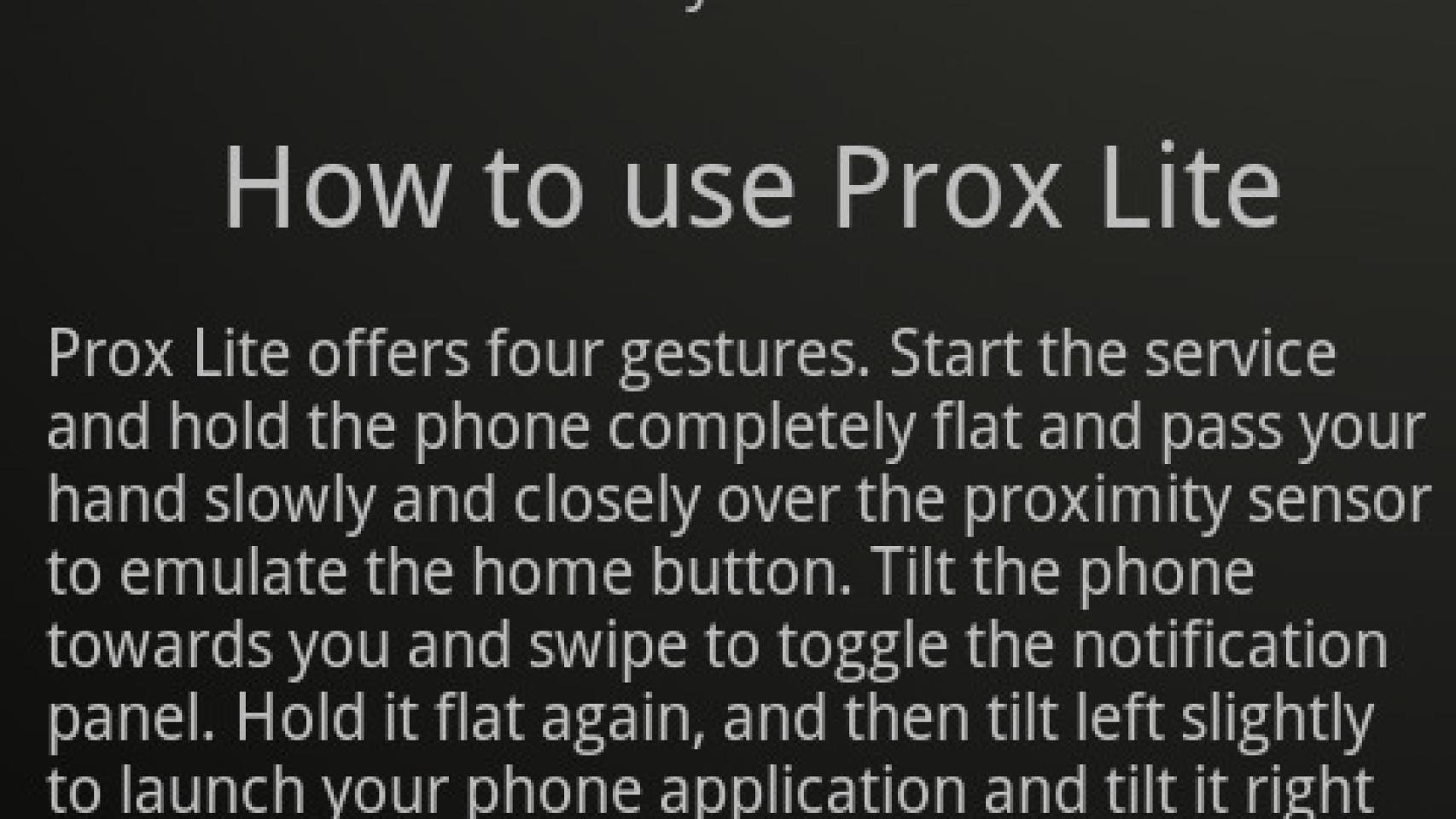 Prox para Android, una app mágica que usa el sensor de proximidad
