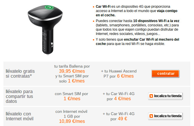 Car Wi-Fi 4G, la apuesta de Orange y Huawei para tener Internet en el coche