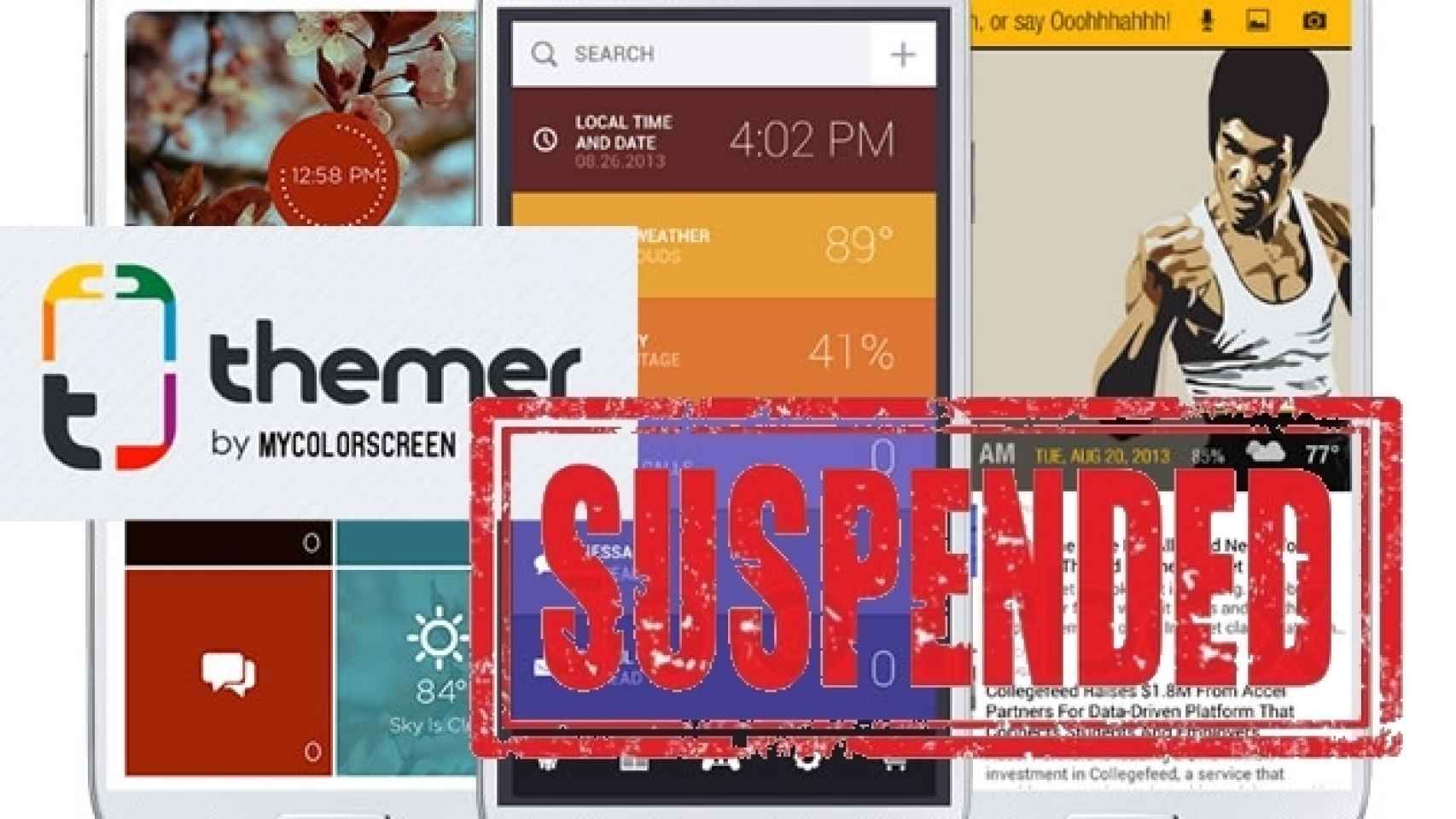 Themer acaba de ser eliminado de Google Play Store por cuestiones legales, con Apple