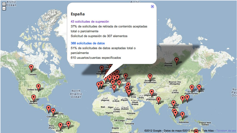mapa españa google transparency