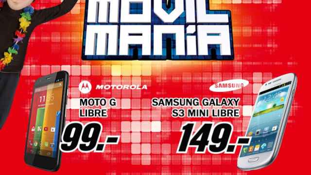 Ofertón de Tuenti Móvil y MediaMarkt: Moto G a 99€ y Galaxy S3 Mini a 149€, libres y sin permanencia