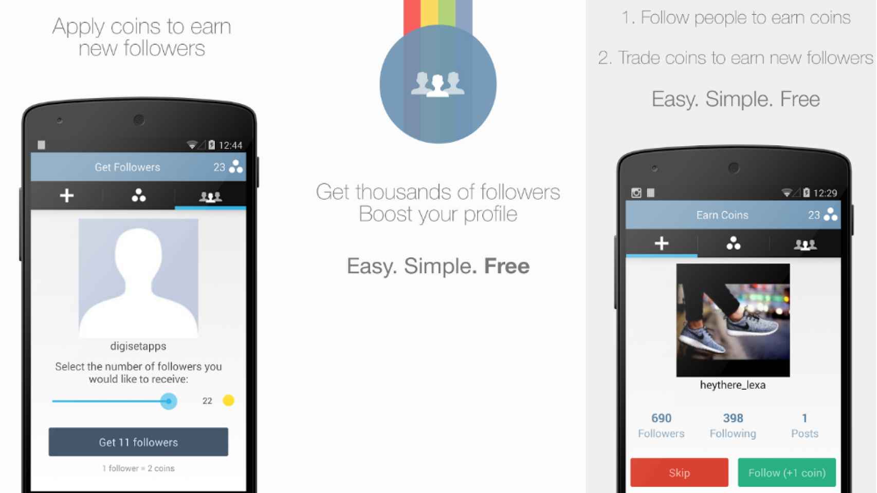 Apps Android para ganar seguidores en Instagram, siguiendo a otros