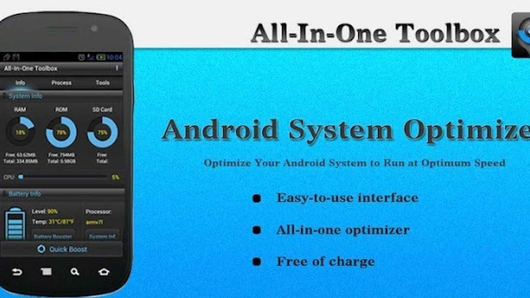 Optimiza tu Android con All-in-One Toolbox, más de 10 aplicaciones en una