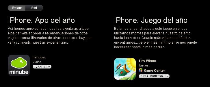 App y juego del año 2011 para iPhone